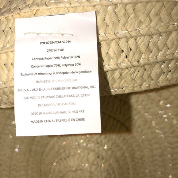 Straw lightweight fedora hat with black band - Picture 4 of 5